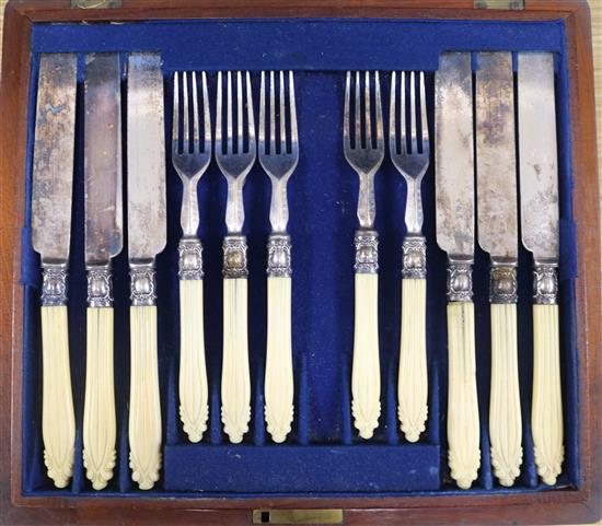 A quantity of mixed silver and plated flatware